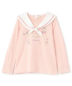 KP / ケーピー Tシャツ | キラキラユニコーン刺シュウ セーラー衿長袖Tシャツ