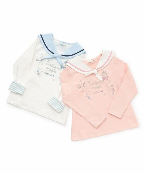 KP / ケーピー Tシャツ | キラキラユニコーン刺シュウ セーラー衿長袖Tシャツ | 詳細8