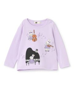KP / ケーピー Tシャツ | mimiちゃん ピアノアップリケ 長袖Tシャツ
