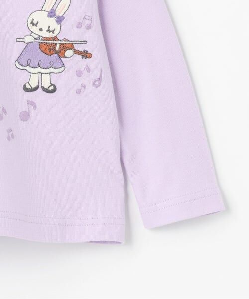KP / ケーピー Tシャツ | mimiちゃん ピアノアップリケ 長袖Tシャツ | 詳細4