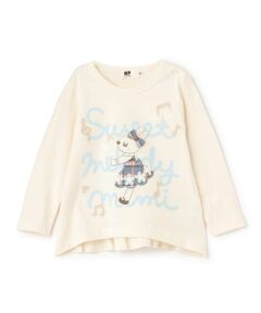 KP / ケーピー Tシャツ | mimiちゃん チェックアップリケ 長袖Tシャツ