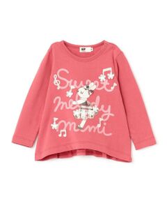 KP / ケーピー Tシャツ | mimiちゃん チェックアップリケ 長袖Tシャツ