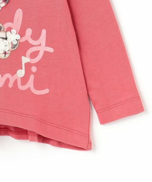 KP / ケーピー Tシャツ | mimiちゃん チェックアップリケ 長袖Tシャツ | 詳細4