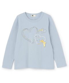 KP / ケーピー Tシャツ | ハート＆ミュージックモチーフ 長袖Tシャツ