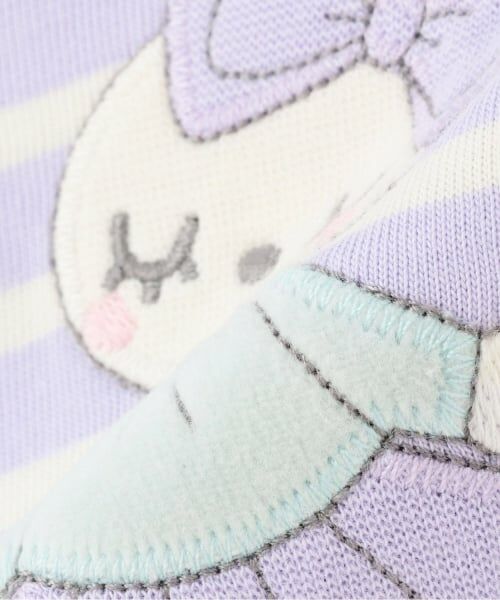 KP / ケーピー Tシャツ | mimiちゃんアップリケ ボーダー長袖Tシャツ | 詳細7