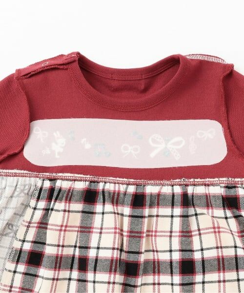 KP / ケーピー その他トップス | リボン×チェック スカラップ切り替え 長袖チュニック | 詳細3