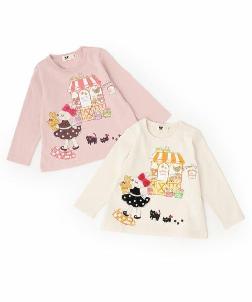 KP / ケーピー Tシャツ | ベーカリーmimiちゃんアップリケ 長袖Tシャツ | 詳細8