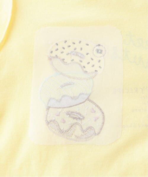 KP / ケーピー Tシャツ | ドーナツ柄アップリケ 長袖Tシャツ | 詳細4