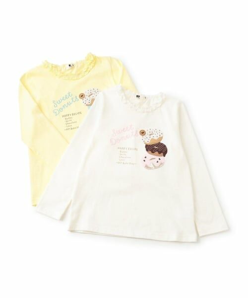 KP / ケーピー Tシャツ | ドーナツ柄アップリケ 長袖Tシャツ | 詳細6