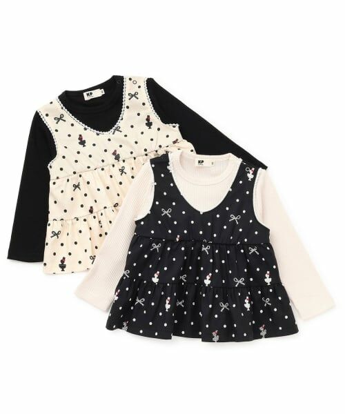 KP / ケーピー その他トップス | ドット×リボン総柄 レイヤード風チュニック | 詳細5