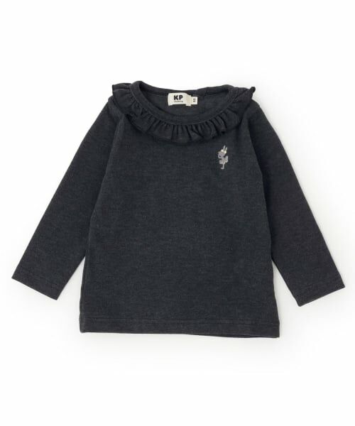 KP / ケーピー Tシャツ | メルティタッチ 長袖Tシャツ 【日本製】（チャコール）