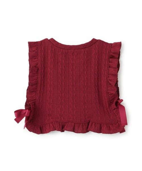 KP / ケーピー ダウンジャケット・ベスト | ケーブル柄ジャカード ベスト | 詳細1