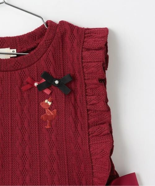 KP / ケーピー ダウンジャケット・ベスト | ケーブル柄ジャカード ベスト | 詳細3