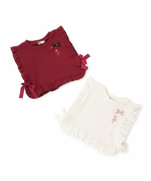 KP / ケーピー ダウンジャケット・ベスト | ケーブル柄ジャカード ベスト | 詳細8