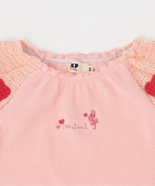 KP / ケーピー その他トップス | かぎ針編み＆フリース ベスト | 詳細3