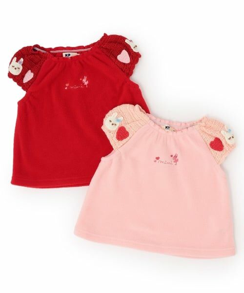 KP / ケーピー その他トップス | かぎ針編み＆フリース ベスト | 詳細9