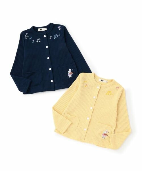 KP / ケーピー カーディガン・ボレロ | 音符刺シュウ ワイドテレコ カーディガン | 詳細5