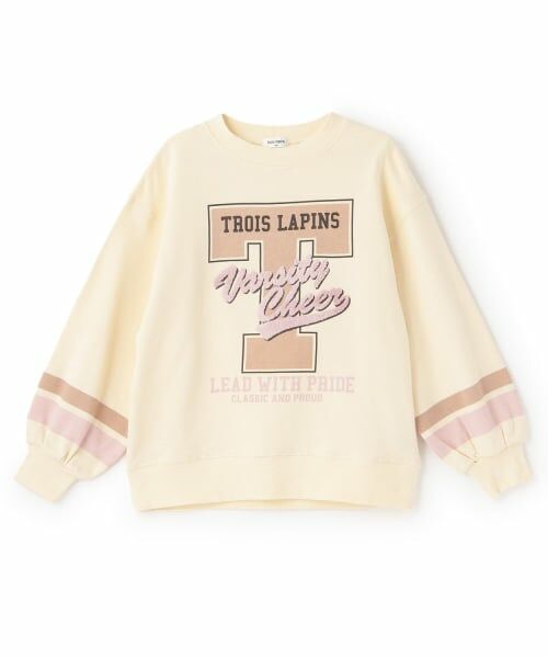 KP / ケーピー スウェット | 【Trois Lapins】 ビッグイニシャル カレッジトレーナー（アイボリー）