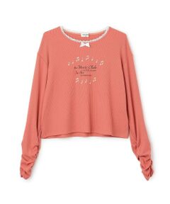 KP / ケーピー Tシャツ | 【Trois Lapins】 衿レース テレコ長袖Tシャツ