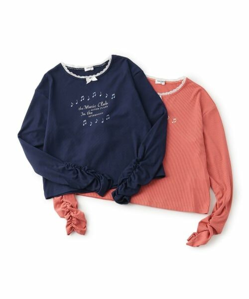 KP / ケーピー Tシャツ | 【Trois Lapins】 衿レース テレコ長袖Tシャツ | 詳細6