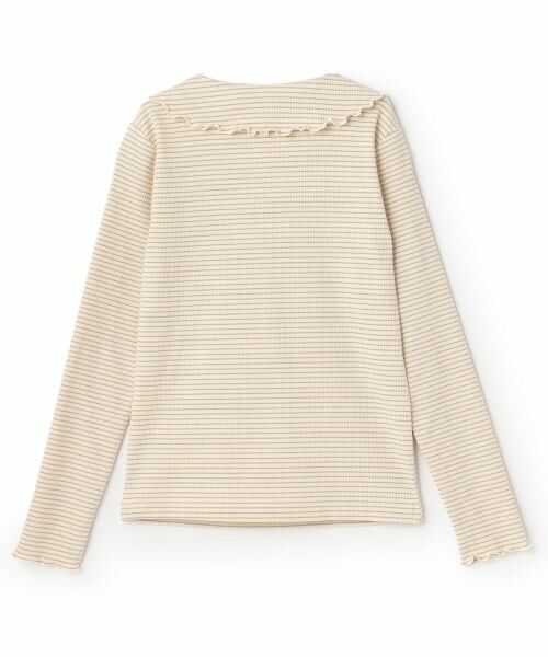 KP / ケーピー Tシャツ | 【Trois Lapins】 セーラー衿 テレコボーダー長袖Tシャツ | 詳細1