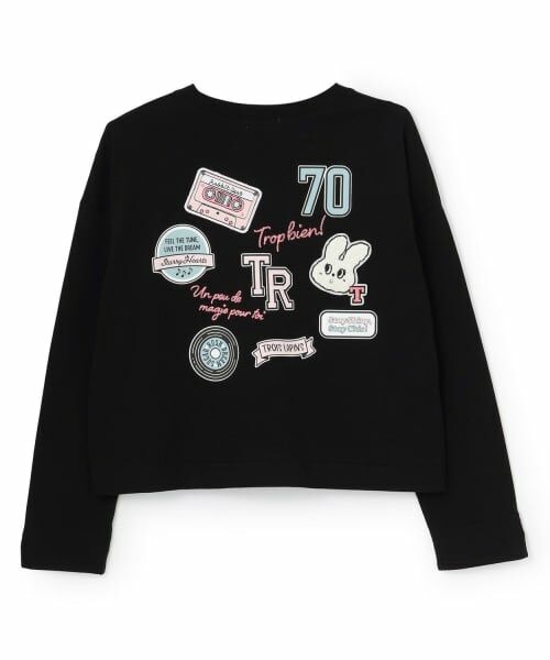 KP / ケーピー Tシャツ | 【Trois Lapins】 ワッペンデザイン 長袖Ｔシャツ | 詳細1