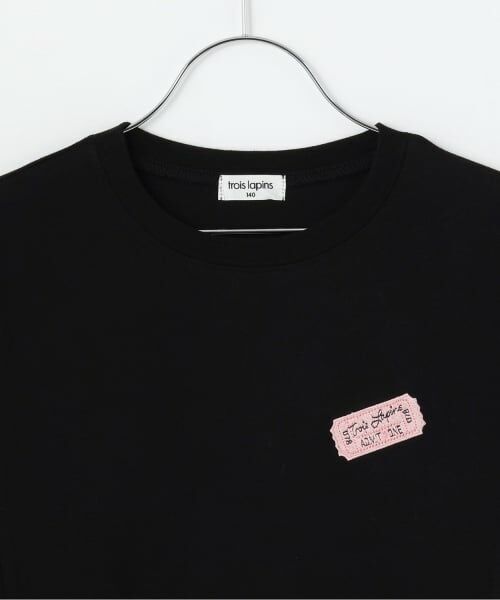 KP / ケーピー Tシャツ | 【Trois Lapins】 ワッペンデザイン 長袖Ｔシャツ | 詳細2