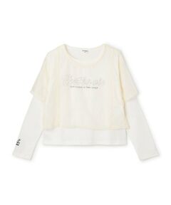 KP / ケーピー Tシャツ | 【Trois Lapins】 レースTシャツ レイヤードセット