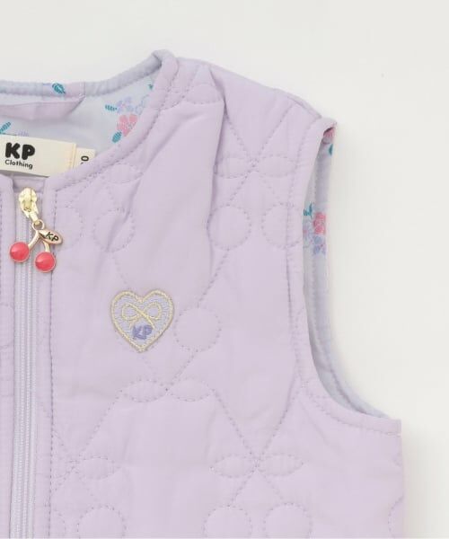 KP / ケーピー ダウンジャケット・ベスト | チェリーキルトタフタ ジップアップベスト | 詳細3