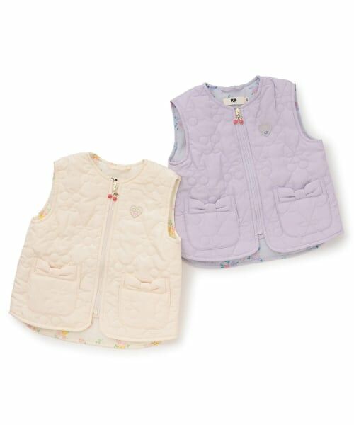 KP / ケーピー ダウンジャケット・ベスト | チェリーキルトタフタ ジップアップベスト | 詳細9