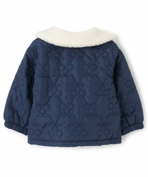 KP / ケーピー ブルゾン | ボア衿 チェリーキルトタフタ ジャケット | 詳細1