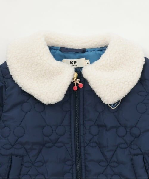 KP / ケーピー ブルゾン | ボア衿 チェリーキルトタフタ ジャケット | 詳細2