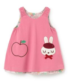 KP / ケーピー ミニ丈・ひざ丈ワンピース | mimiちゃん秋の街並み柄 リバーシブルジャンパースカート