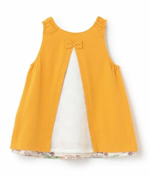 KP / ケーピー ミニ丈・ひざ丈ワンピース | mimiちゃん秋の街並み柄 リバーシブルジャンパースカート | 詳細1