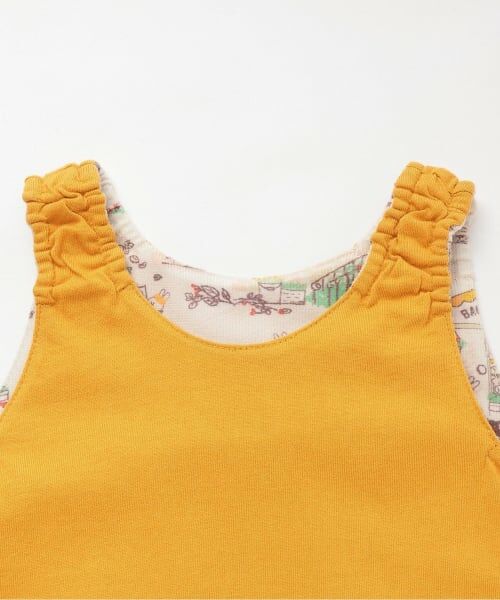 KP / ケーピー ミニ丈・ひざ丈ワンピース | mimiちゃん秋の街並み柄 リバーシブルジャンパースカート | 詳細5