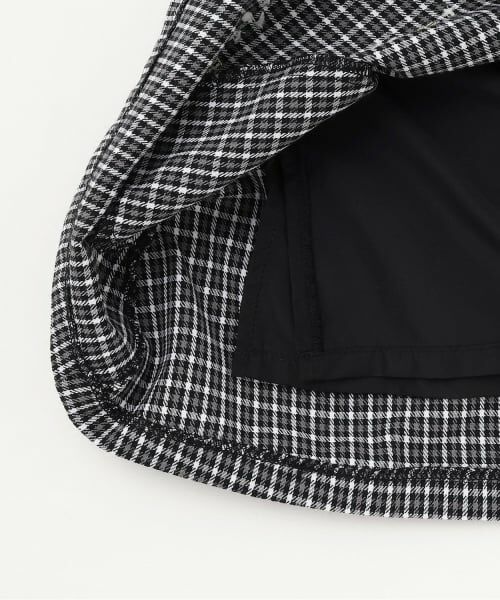 KP / ケーピー ミニ丈・ひざ丈ワンピース | 音符刺シュウ チェックジャンパースカート | 詳細7