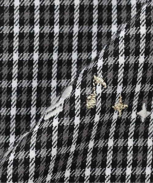 KP / ケーピー ミニ丈・ひざ丈ワンピース | 音符刺シュウ チェックジャンパースカート | 詳細9