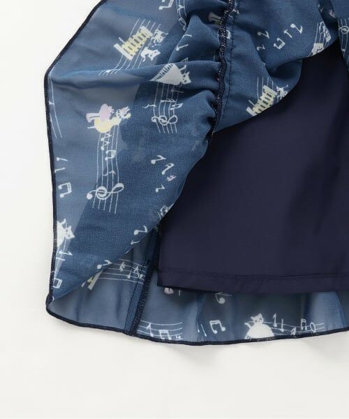 KP / ケーピー ミニ丈・ひざ丈ワンピース | 音符柄シフォン ティアードワンピース | 詳細6