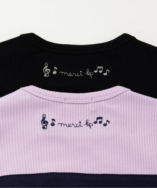 KP / ケーピー ミニ丈・ひざ丈ワンピース | 音符柄シフォン ティアードワンピース | 詳細7