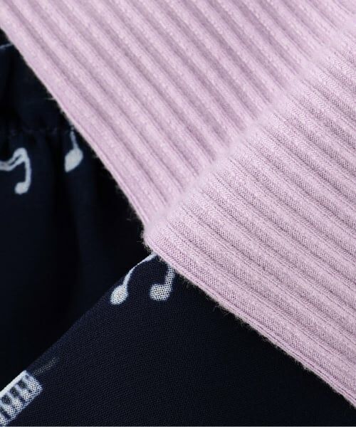 KP / ケーピー ミニ丈・ひざ丈ワンピース | 音符柄シフォン ティアードワンピース | 詳細9