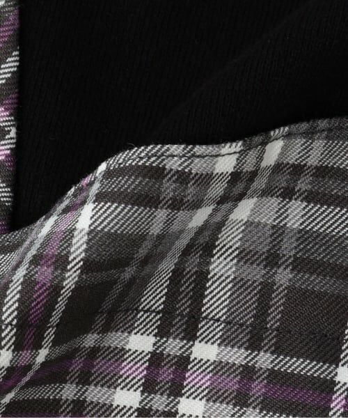 KP / ケーピー ミニ丈・ひざ丈ワンピース | レイヤード風チェックワンピース | 詳細10