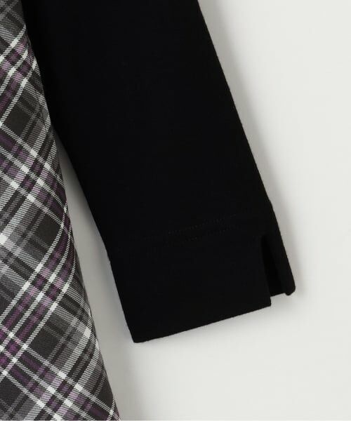 KP / ケーピー ミニ丈・ひざ丈ワンピース | レイヤード風チェックワンピース | 詳細3