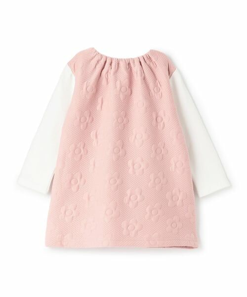 KP / ケーピー ミニ丈・ひざ丈ワンピース | mimiちゃんポシェット風 花キルトワンピース | 詳細1