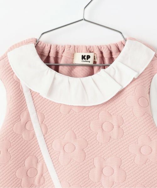 KP / ケーピー ミニ丈・ひざ丈ワンピース | mimiちゃんポシェット風 花キルトワンピース | 詳細2