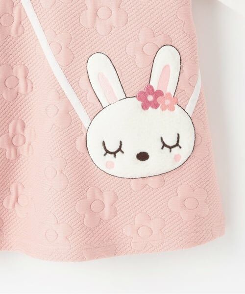 KP / ケーピー ミニ丈・ひざ丈ワンピース | mimiちゃんポシェット風 花キルトワンピース | 詳細5