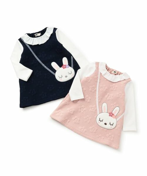 KP / ケーピー ミニ丈・ひざ丈ワンピース | mimiちゃんポシェット風 花キルトワンピース | 詳細8