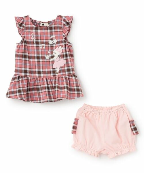 KP / ケーピー シャツ・ブラウス | mimiちゃんチェック＆ブルマ 上下セット | 詳細2