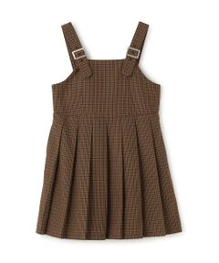 KP / ケーピー ミニ丈・ひざ丈ワンピース | 【Trois Lapins】 チェックプリーツ ジャンパースカート