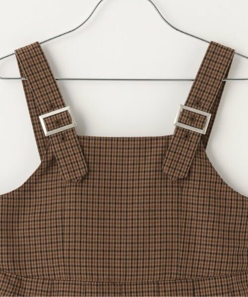 KP / ケーピー ミニ丈・ひざ丈ワンピース | 【Trois Lapins】 チェックプリーツ ジャンパースカート | 詳細2