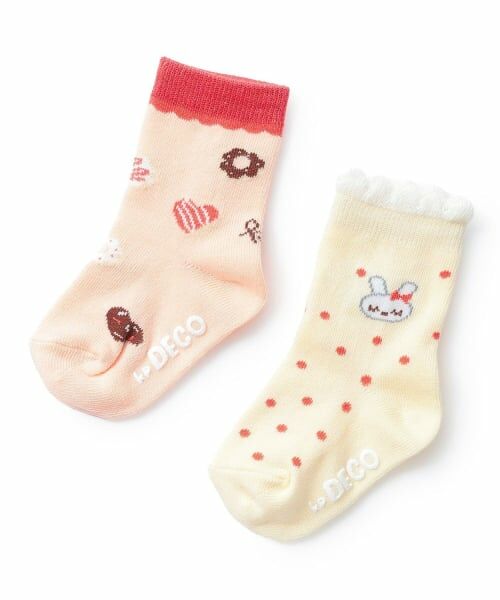 KP / ケーピー ソックス | mimiちゃんハート 2Pソックス（ピンク）